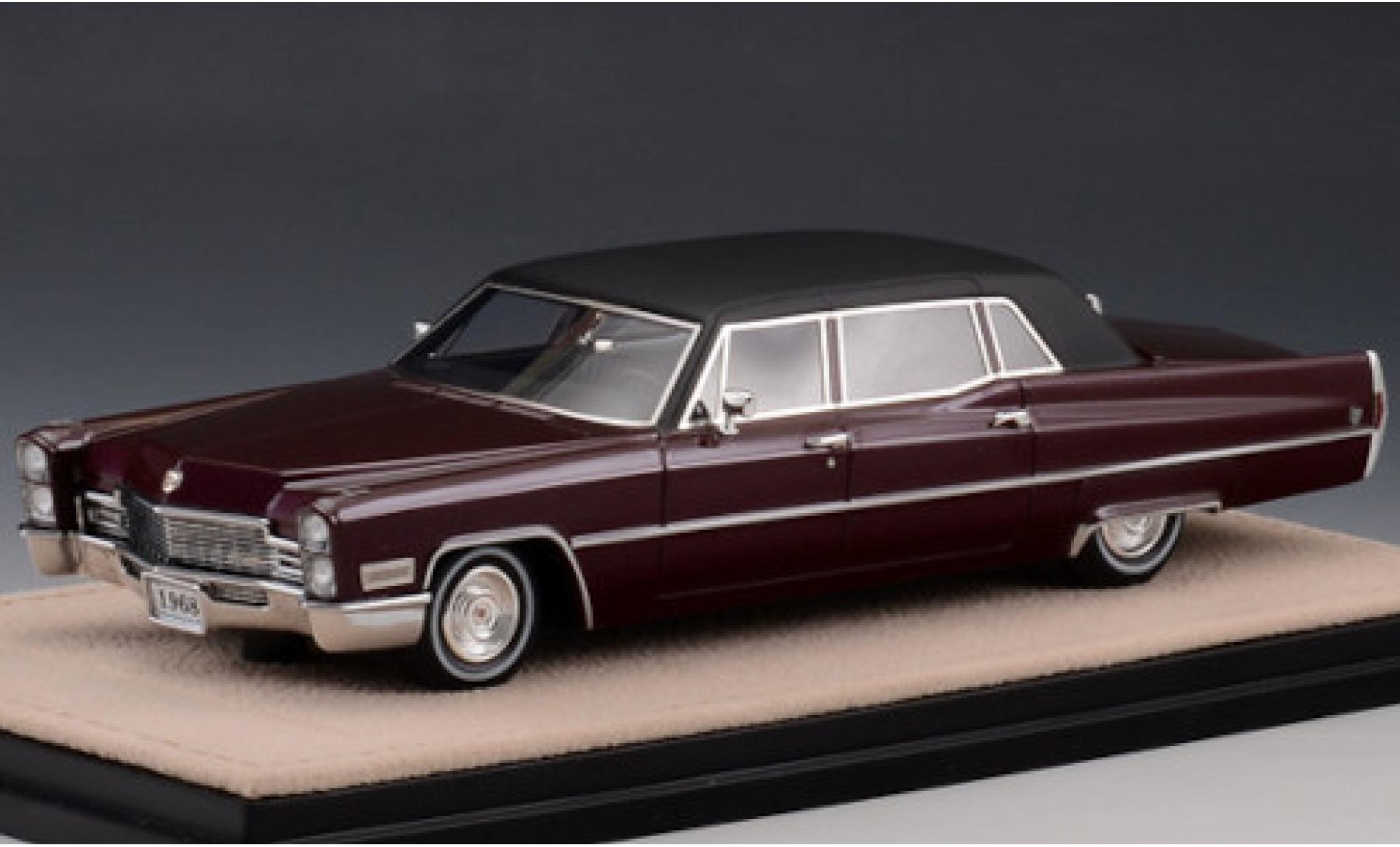 Cadillac Fleetwood 1/43 Stamp Models 75 Limousine metallic purple/matt-black 1968 diecast model cars