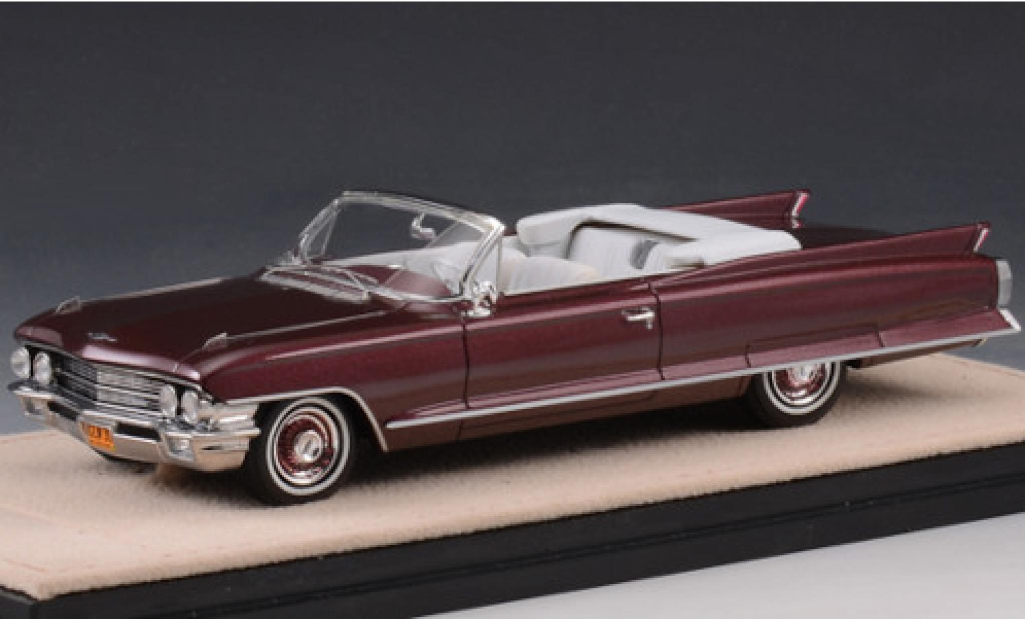 Cadillac Series 62 1/43 Stamp Models Convertible metallic red 1962 diecast model cars