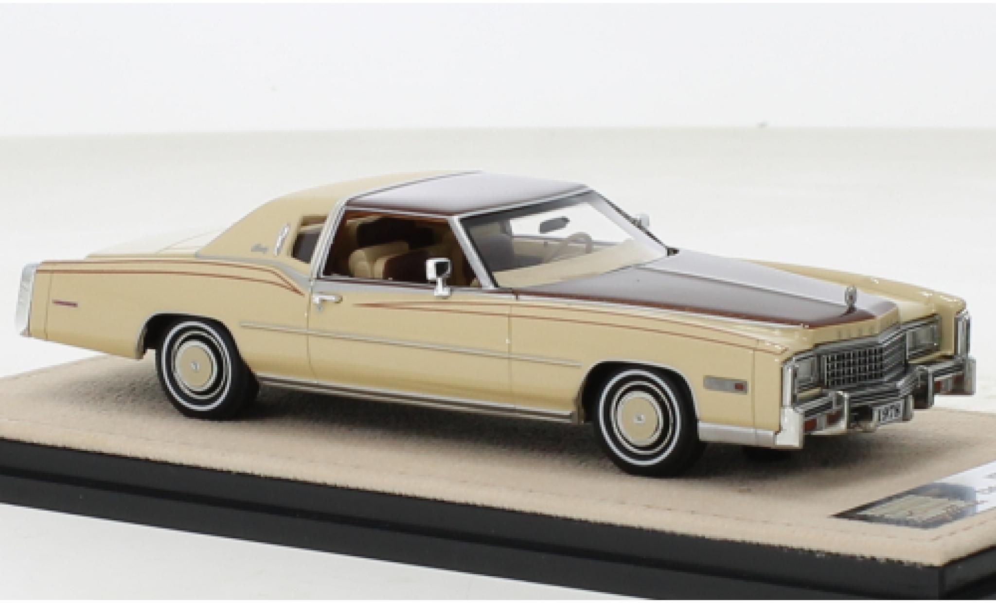 Cadillac Eldorado 1/43 Stamp Models Biarritz beige/brown 1978 diecast model cars