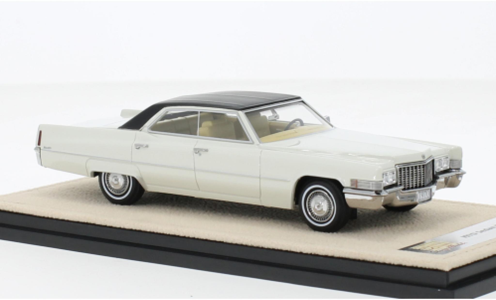 Cadillac Sedan 1/43 Stamp Models DeVille white/black 1970 diecast model cars