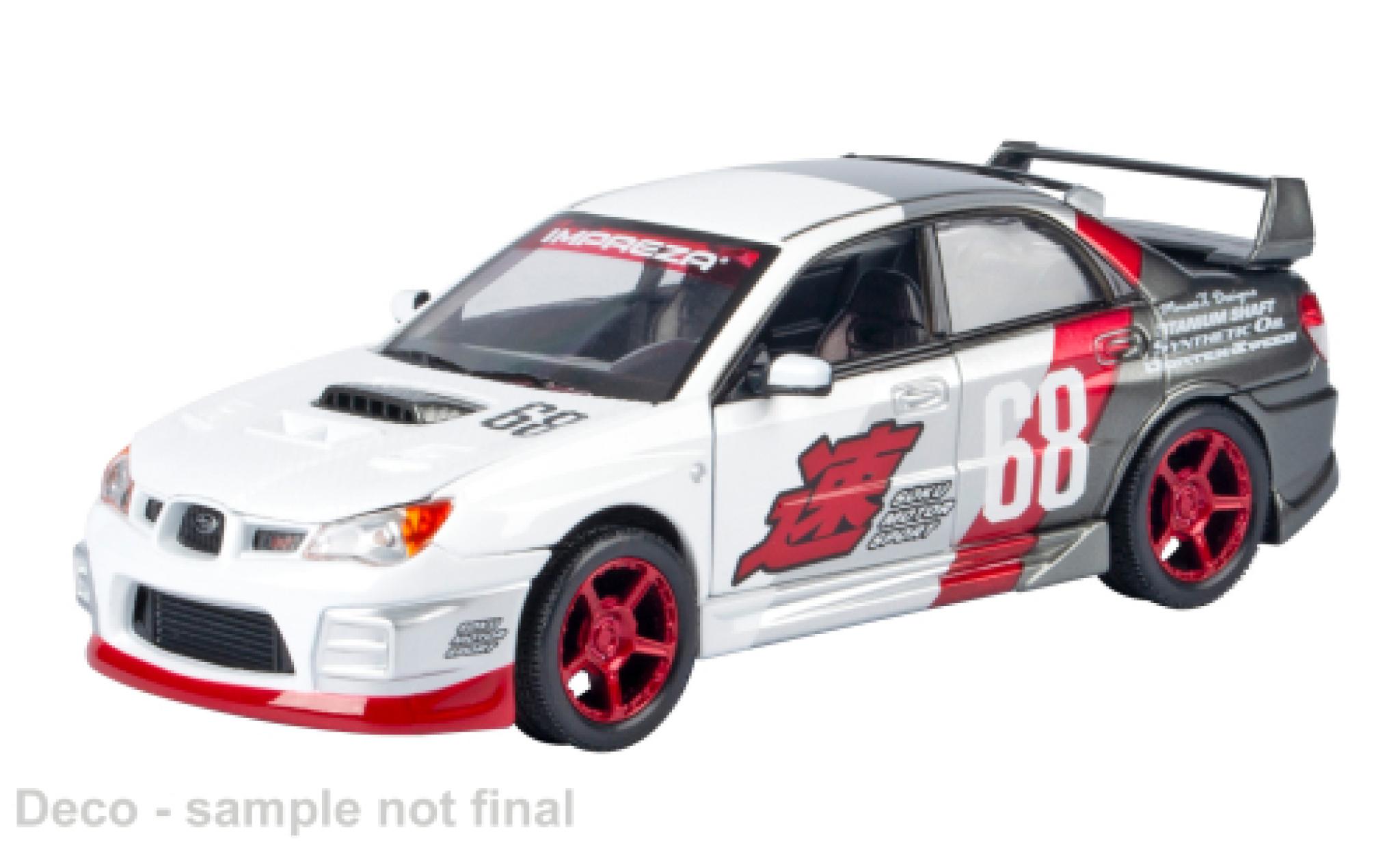 Subaru Impreza 1/24 Motormax WRX STi white/grey 1:24 diecast model cars