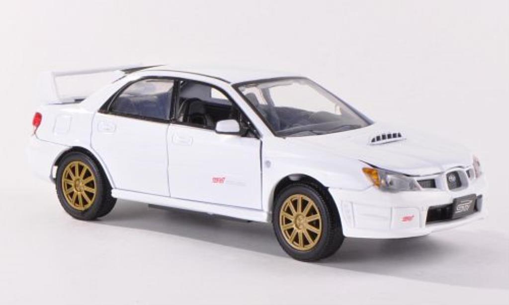 Subaru Impreza WRX 1/24 Motormax WRX STi white diecast model cars