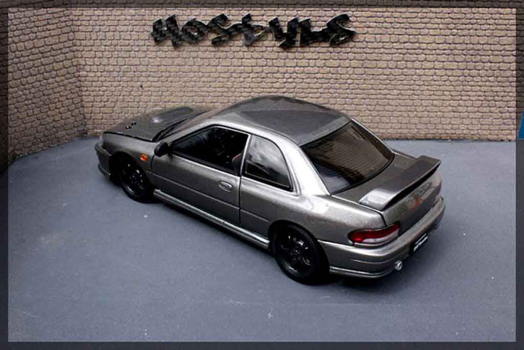 Subaru Impreza Type R gt turbo sti grey carbone 1/18 Autoart