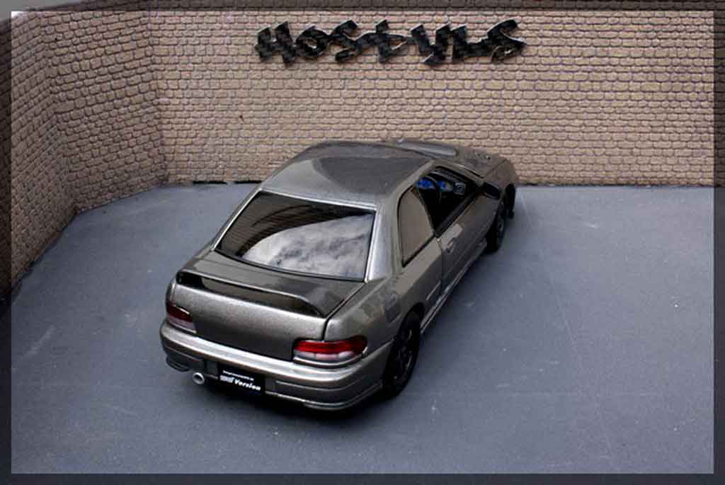 Subaru Impreza Type R gt turbo sti grey carbone 1/18 Autoart