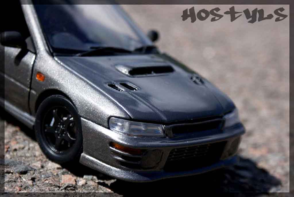 Subaru Impreza Type R gt turbo sti grey carbone 1/18 Autoart