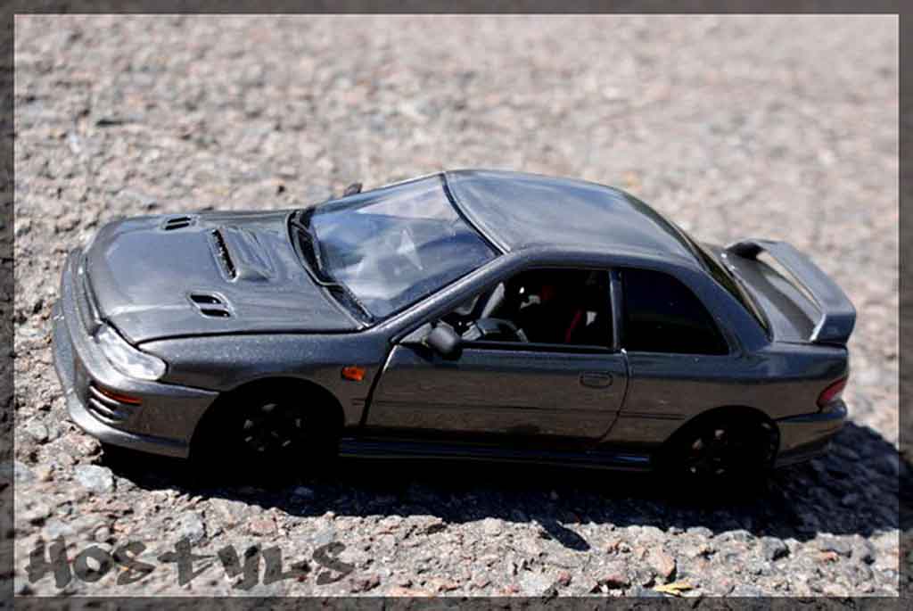 Subaru Impreza Type R gt turbo sti grey carbone 1/18 Autoart