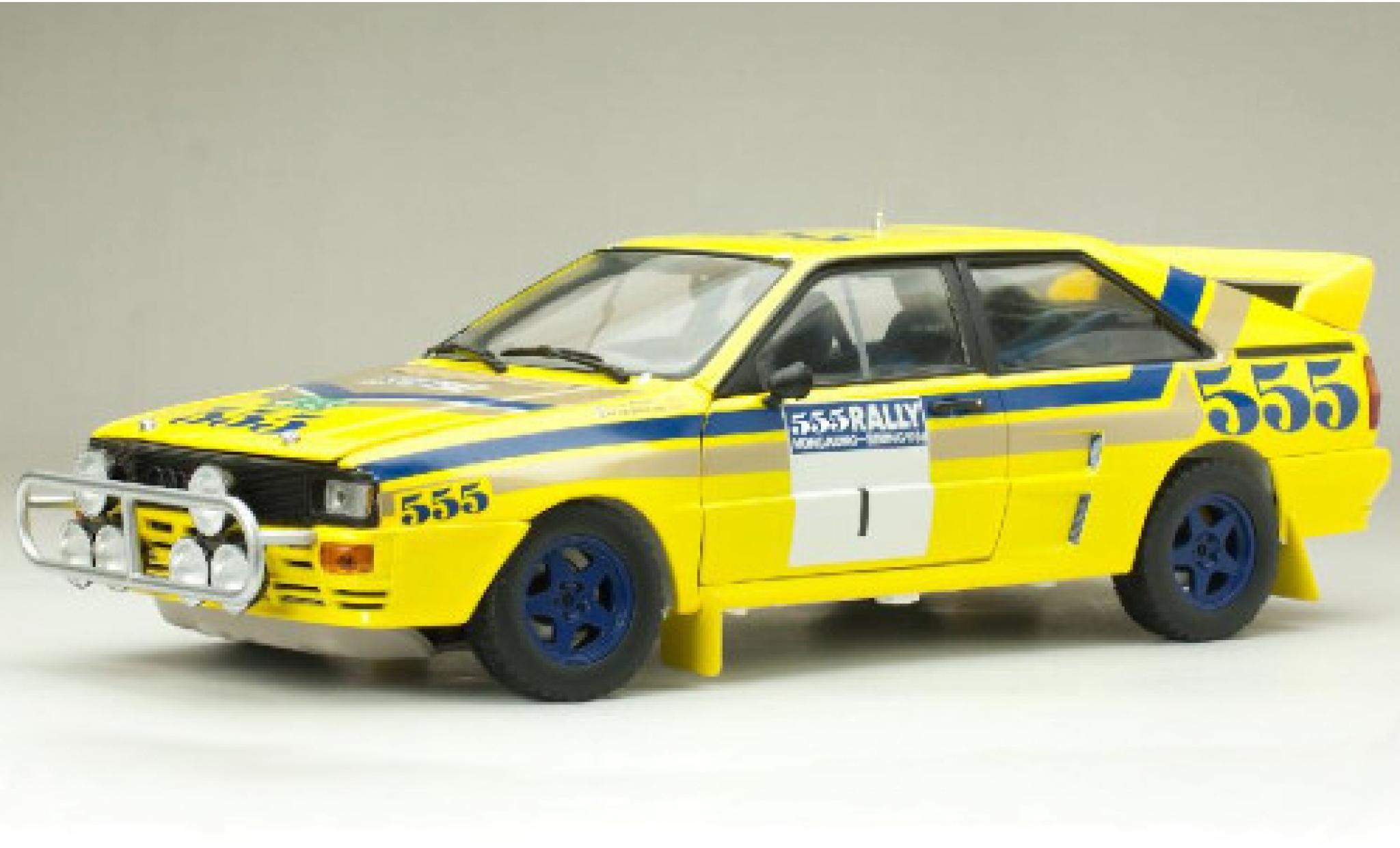 Audi Quattro 1/18 Sun Star A2 No.1 555 Rally Hong Kong-Peking 1986 y compris les Decals S.Blomqvist/B.Berglund diecast model cars