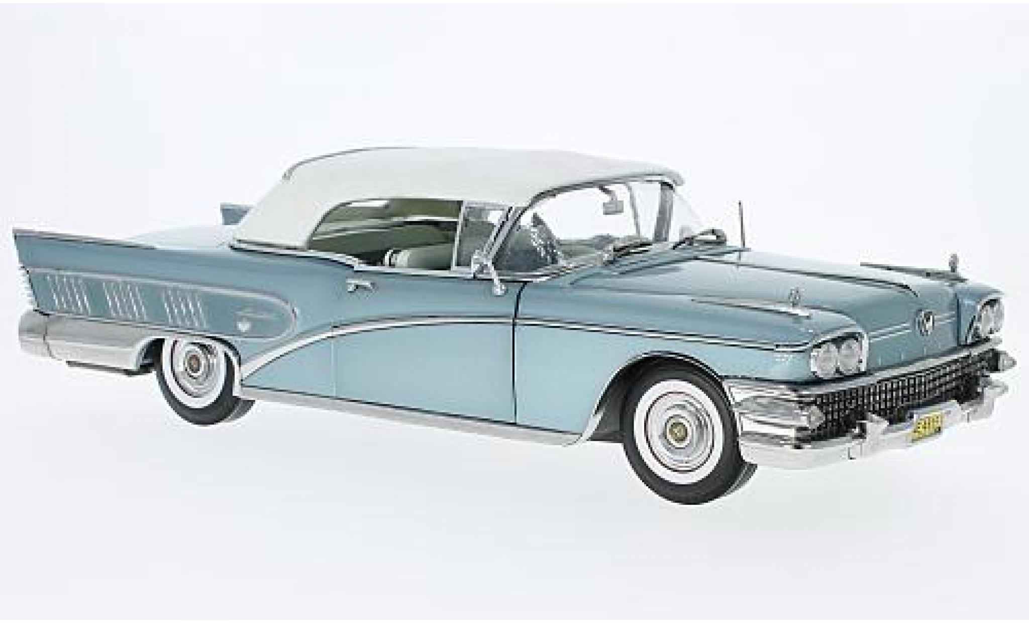 Buick Limited 1/18 Sun Star Convertible metallic blue 1958 ferm&eacute; diecast model cars