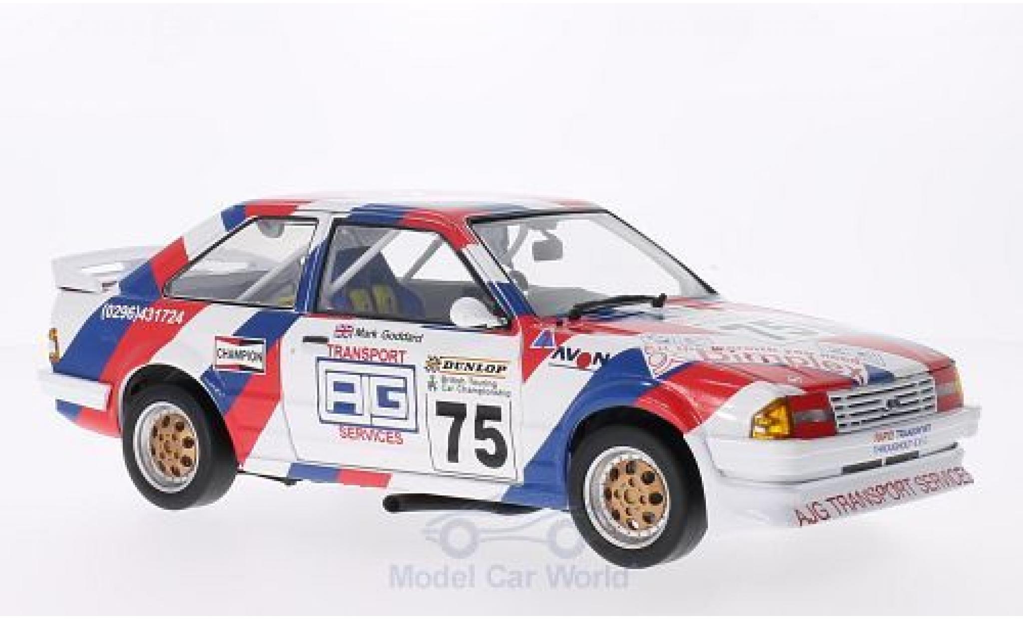 Ford Escort MKI 1/18 Sun Star MKIII 1600i RHD No.75 BTCC 1988 M.Goddard diecast model cars
