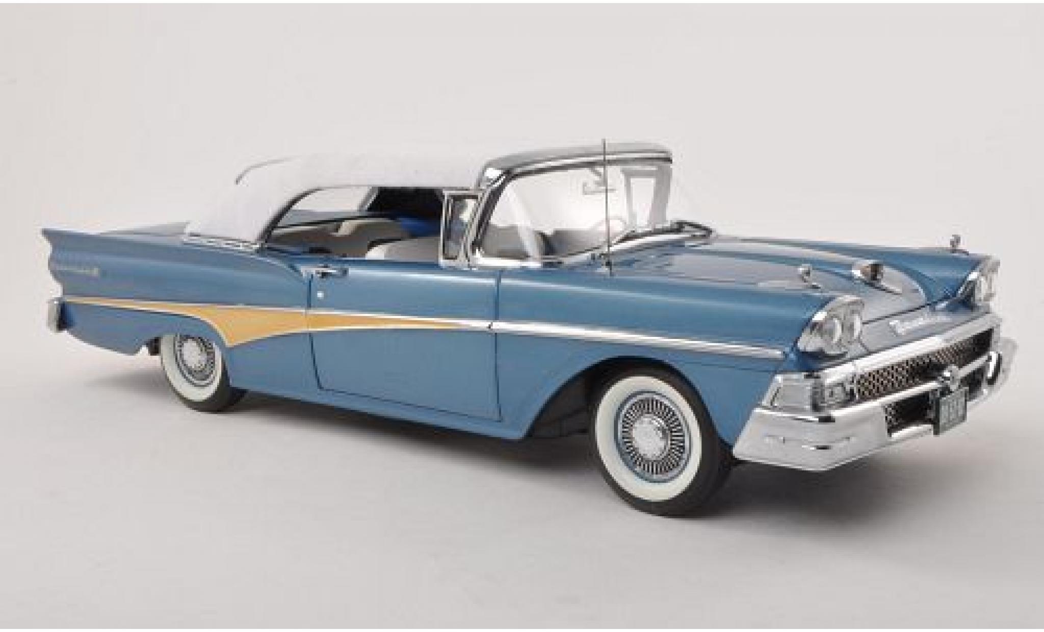 Ford Fairlane 1/18 Sun Star 500 Convertible white/blue 1958 Verdeck ferm&eacute; diecast model cars