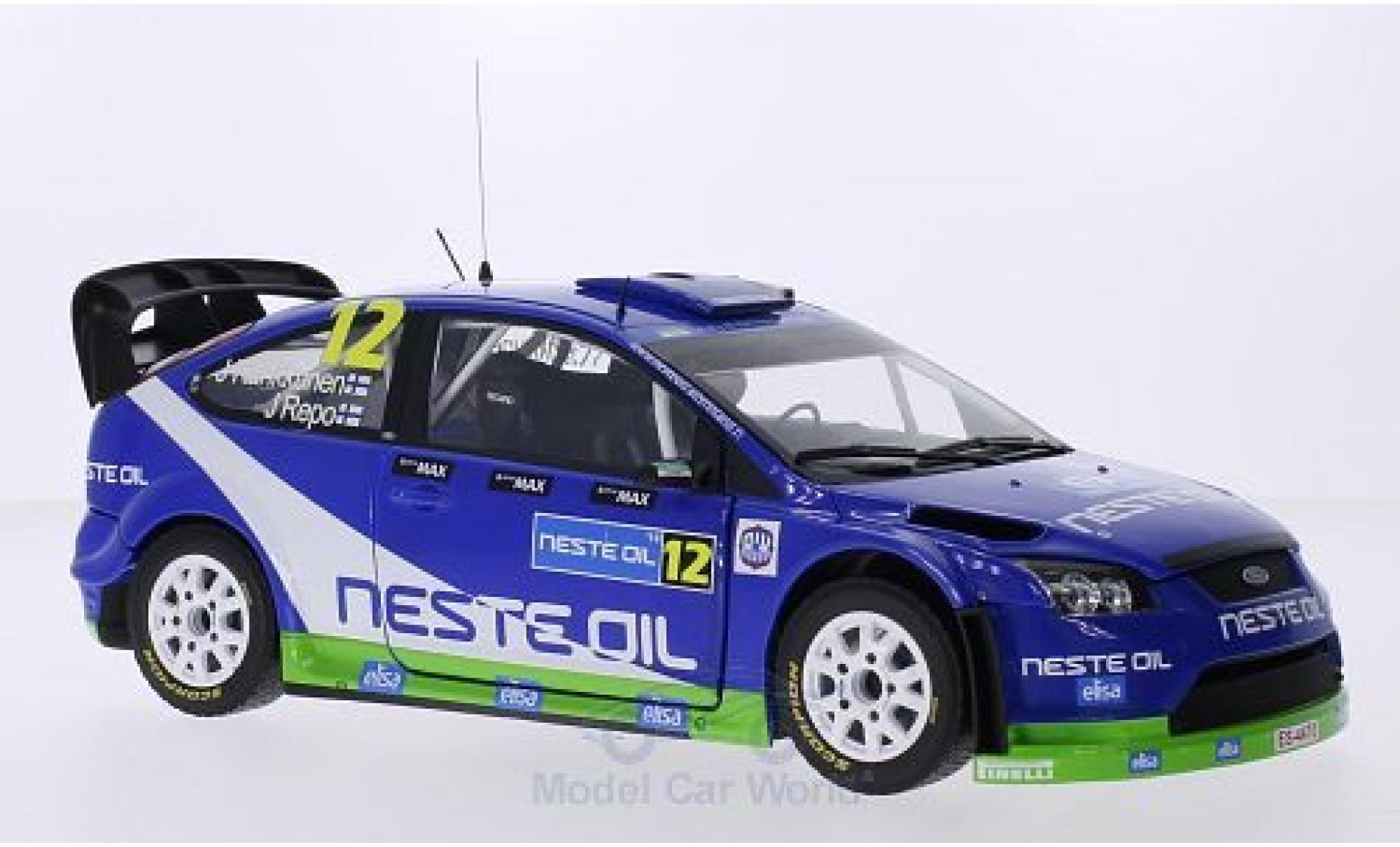 Ford Focus 1/18 Sun Star RS WRC08 No.12 M-Sport Neste Oil Rally Finnland 2010 J.Kankkunen/J.Repo diecast model cars