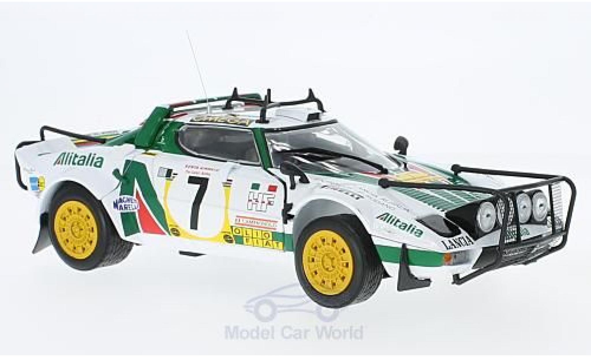 Lancia Stratos 1/18 Sun Star HF Rally No.7 Alitalia Rally WM Safari Rally 1977 S.Munari/P.Sodano ohne Vitrine diecast model cars