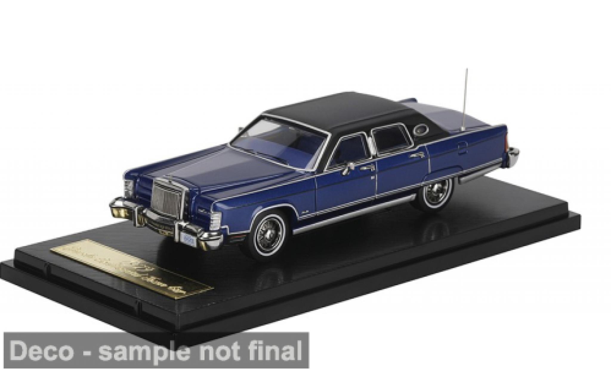 Lincoln Continental 1/64 Sun Star Town Car blue 1979 1:64 diecast model cars