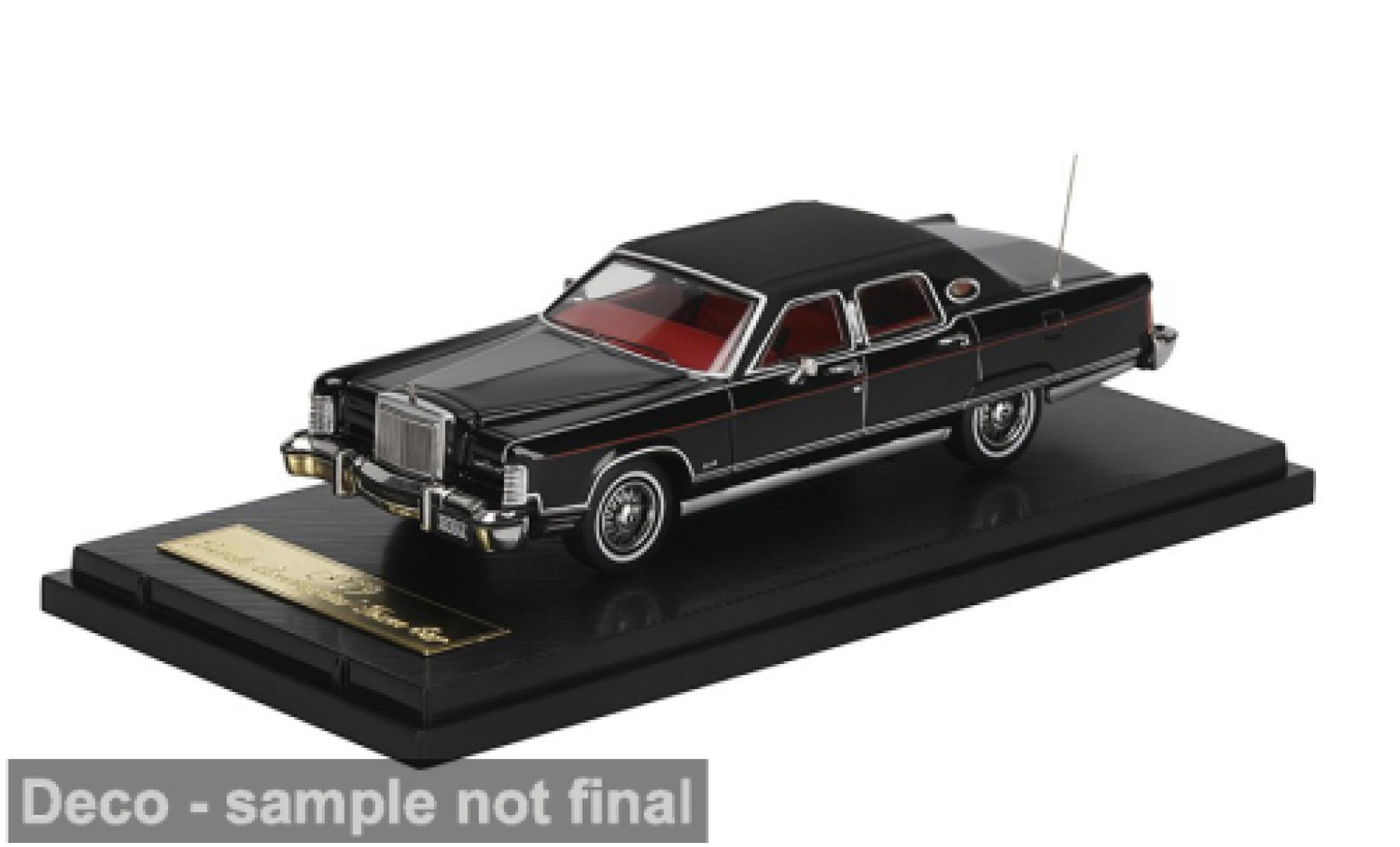 Lincoln Continental 1/64 Sun Star Town Car black 1979 1:64 diecast model cars