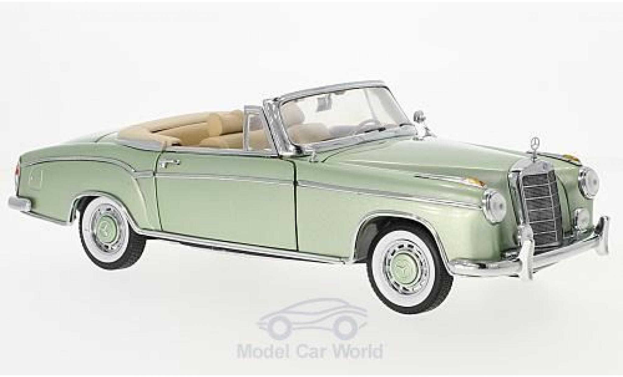 Mercedes 220 SE 1/18 Sun Star SE Convertible metallic green 1958 diecast model cars