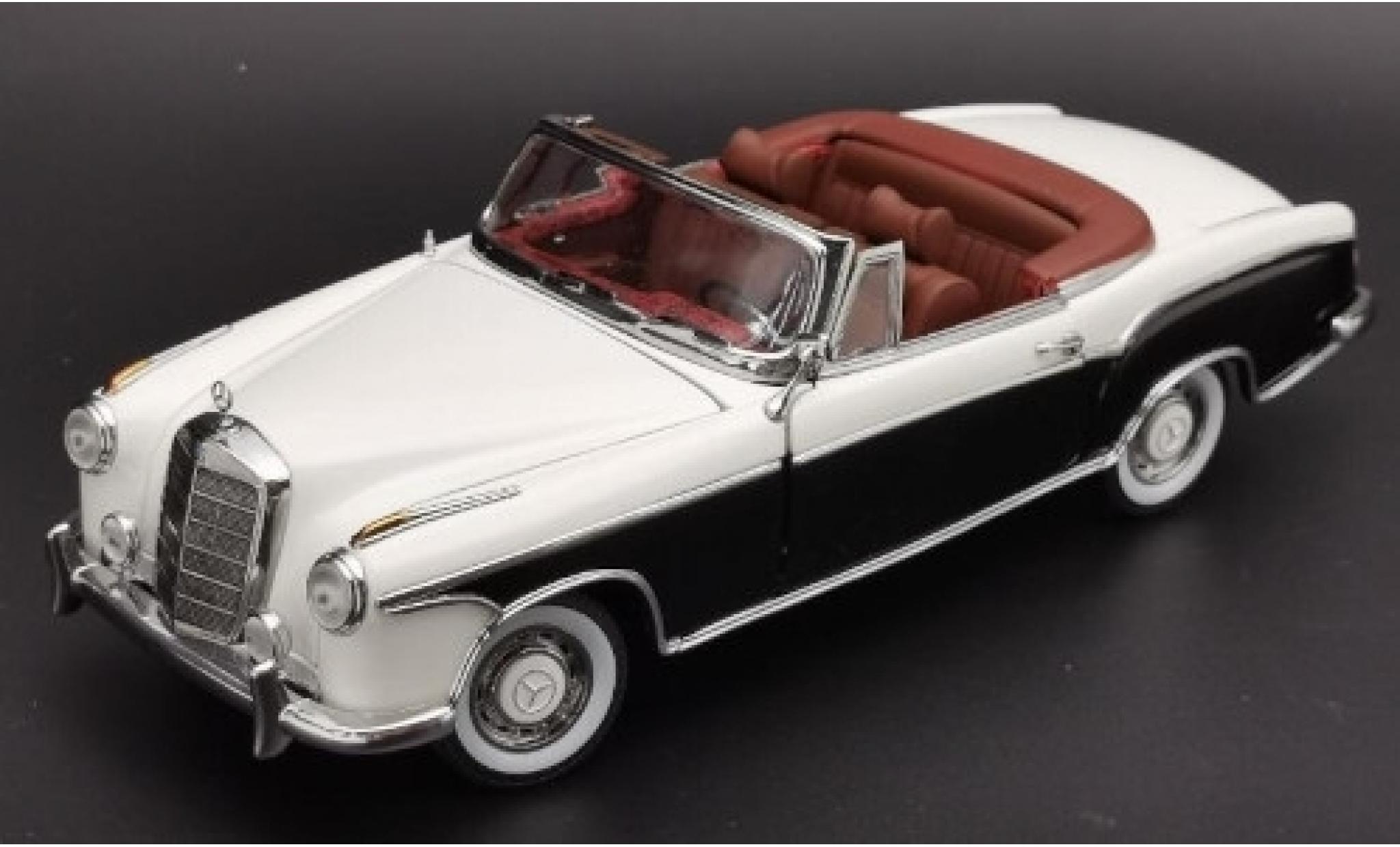 Mercedes 220 1/18 Sun Star SE Convertible (W180 II) white/black 1958 Verdeck ge&ouml;ffnet diecast model cars