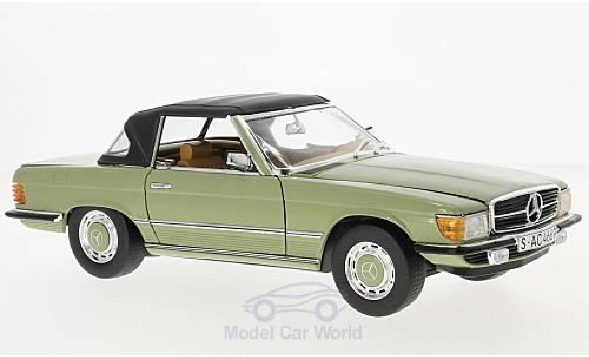 Mercedes 350 1/18 Sun Star SL green 1977 diecast model cars
