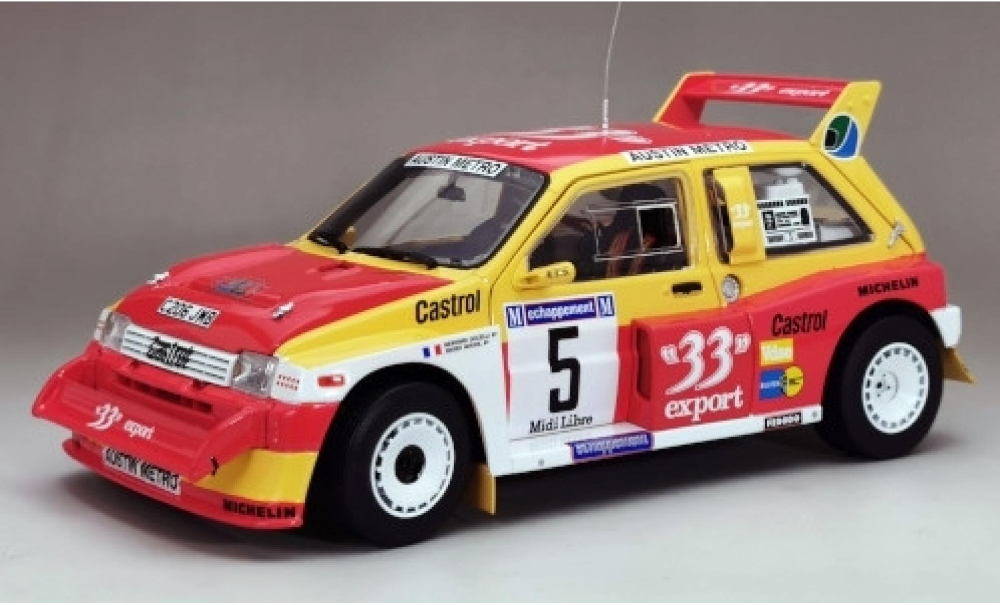 MG Metro 1/18 Sun Star 6R4 No.5 33 Export Criterium des Cevennes 1986 D.Auriol/B.Occelli diecast model cars