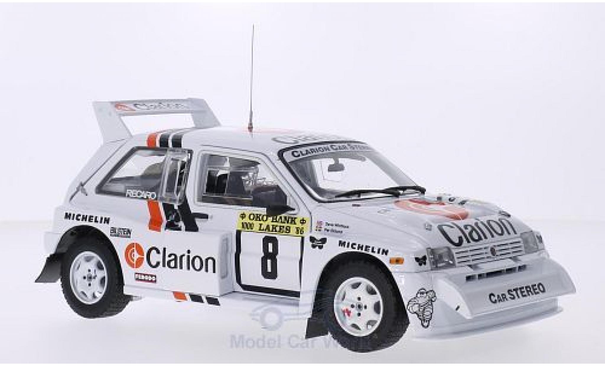 MG Metro 1/18 Sun Star 6R4 No.8 Clarion 1000 Lakes Rally 1986 P.Eklund/D.Whittock diecast model cars