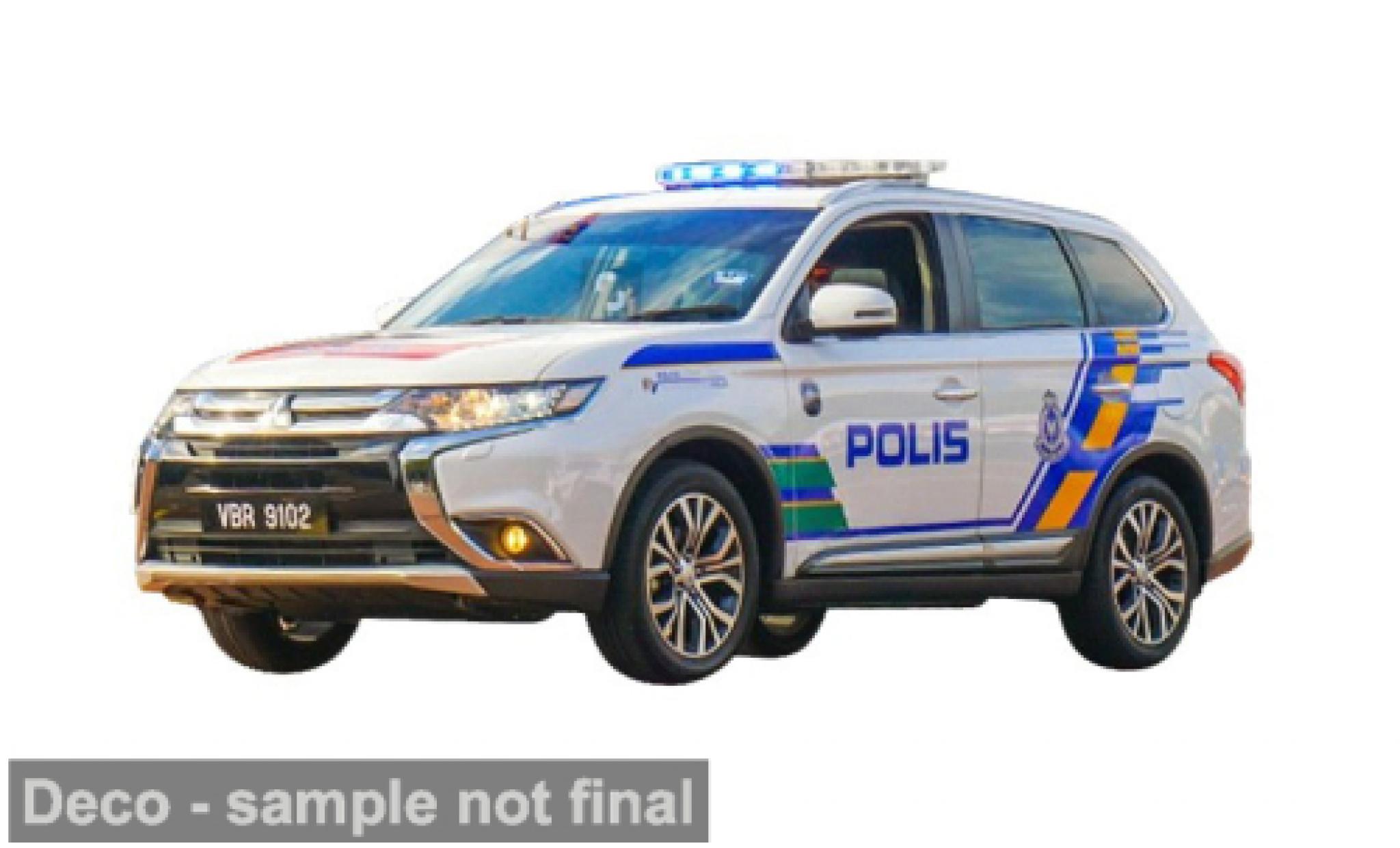 Mitsubishi Outlander 1/43 Sun Star 2018 Police (MYS) 1:43 diecast model cars