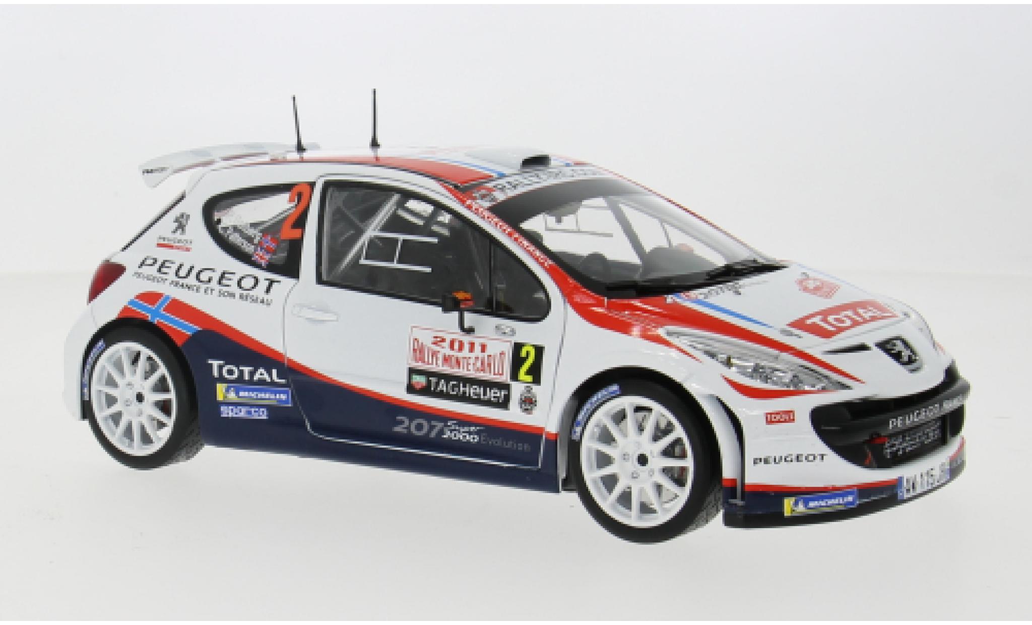 Peugeot 207 1/18 Sun Star S2000 No.2 Rally WM Rally Monte Carlo 2011 1:18 diecast model cars