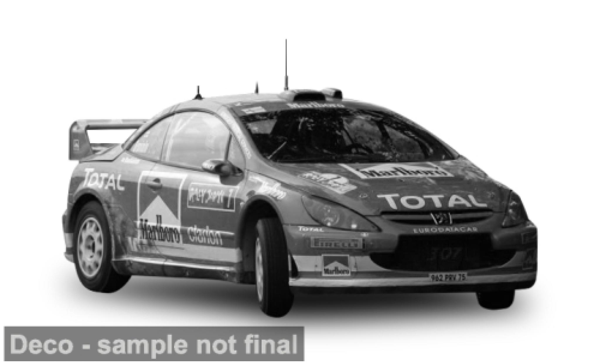 Peugeot 307 1/18 Sun Star WRC Rally Japan 2005 #7 1:18 diecast model cars
