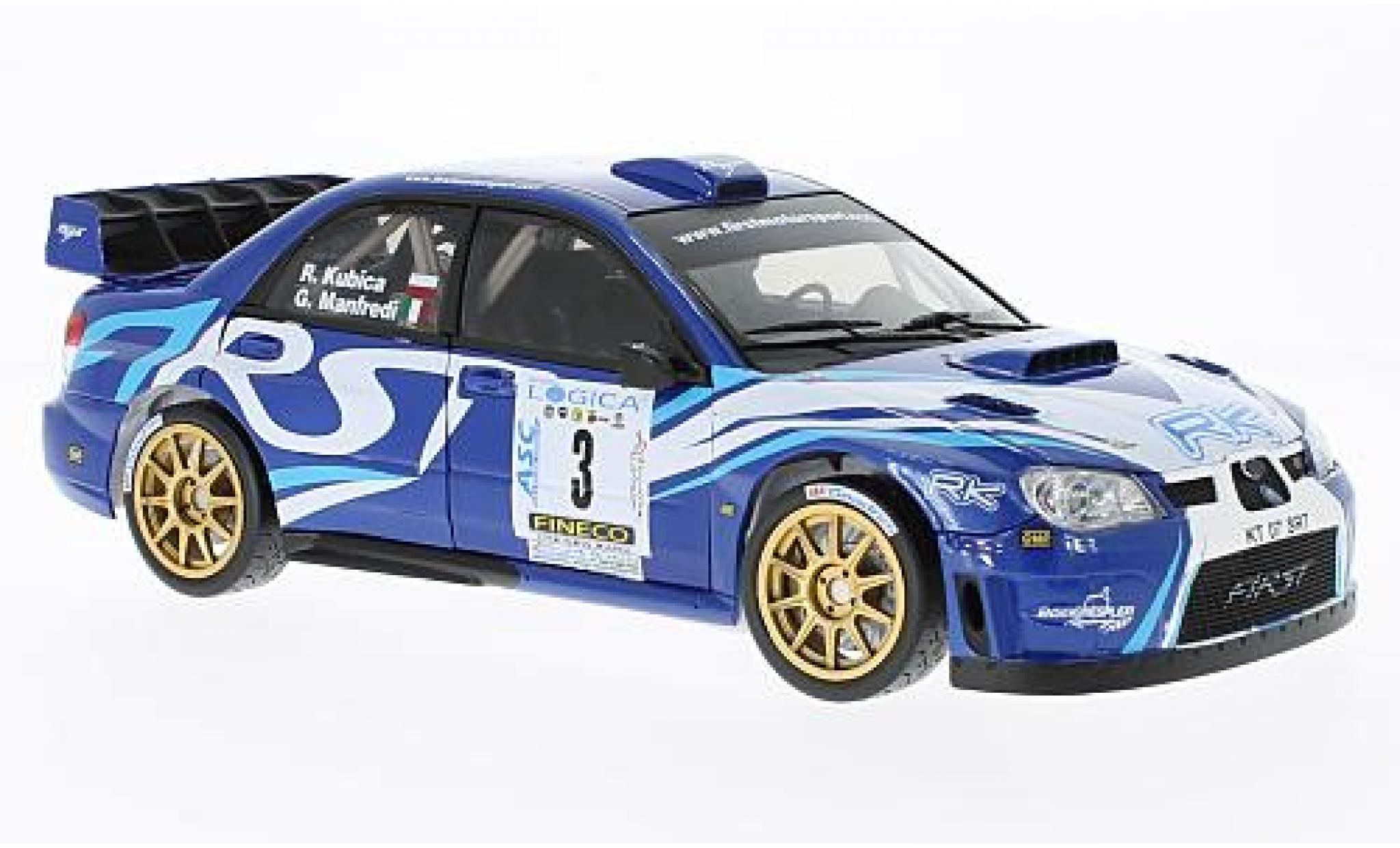 Subaru Impreza 1/18 Sun Star WRC07 No.3 Rally WM Ronde Gomitolo di Lana 2012 R.Kubica/G.Manfredi diecast model cars