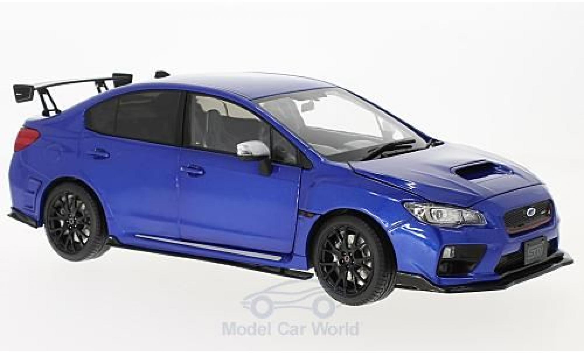 Subaru WRX STI 1/18 Sun Star STI (S207) metallic blue RHD NBR Challange Package diecast model cars