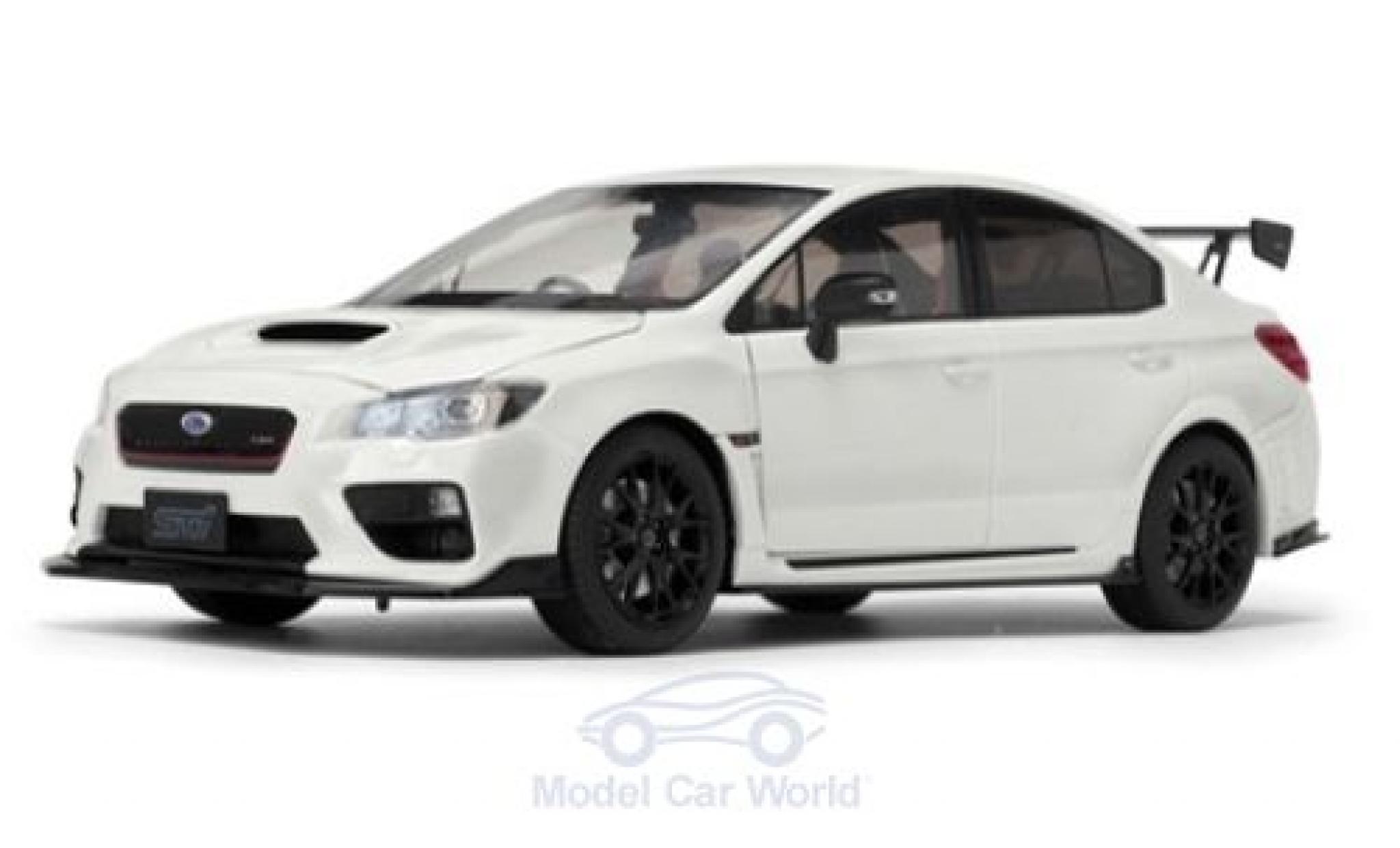 Subaru WRX STI 1/18 Sun Star STI (S207) metallic white 2015 NBR Challenge Package diecast model cars