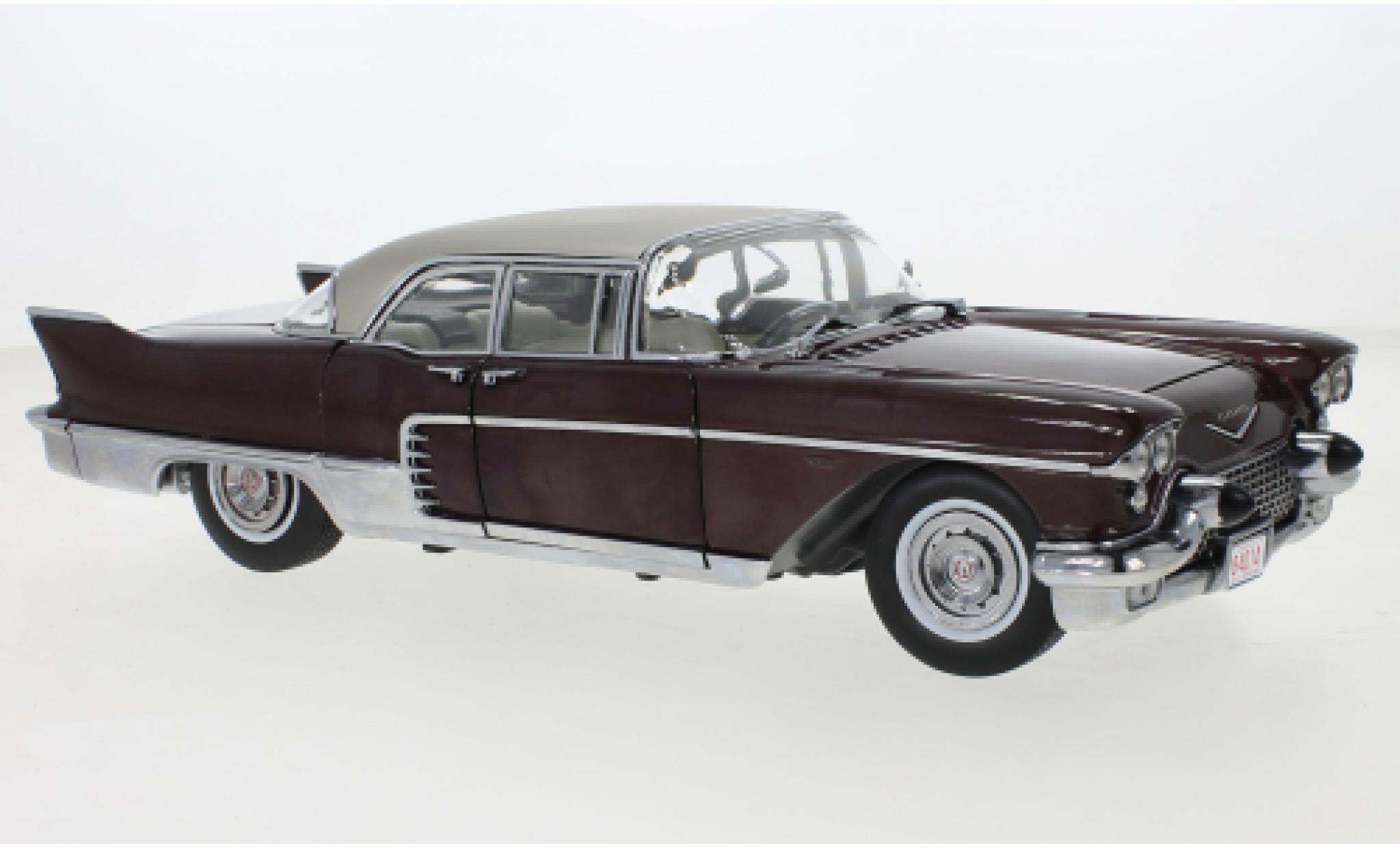 Cadillac Eldorado 1/18 Sun Star Brougham metallise red/grey 1957 diecast model cars