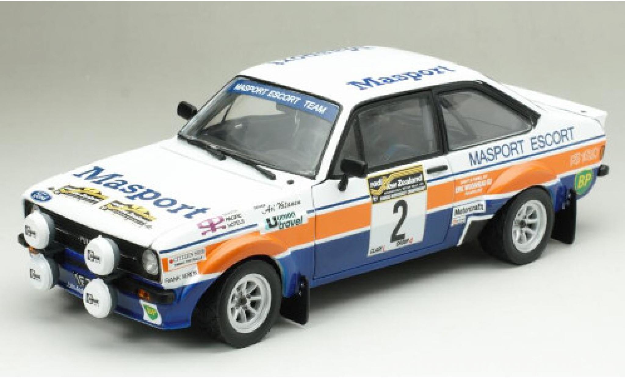 Ford Escort 1/18 Sun Star MkII RS1800 No.2 Masport Rally WM Rally Neuseeland 1977 diecast model cars