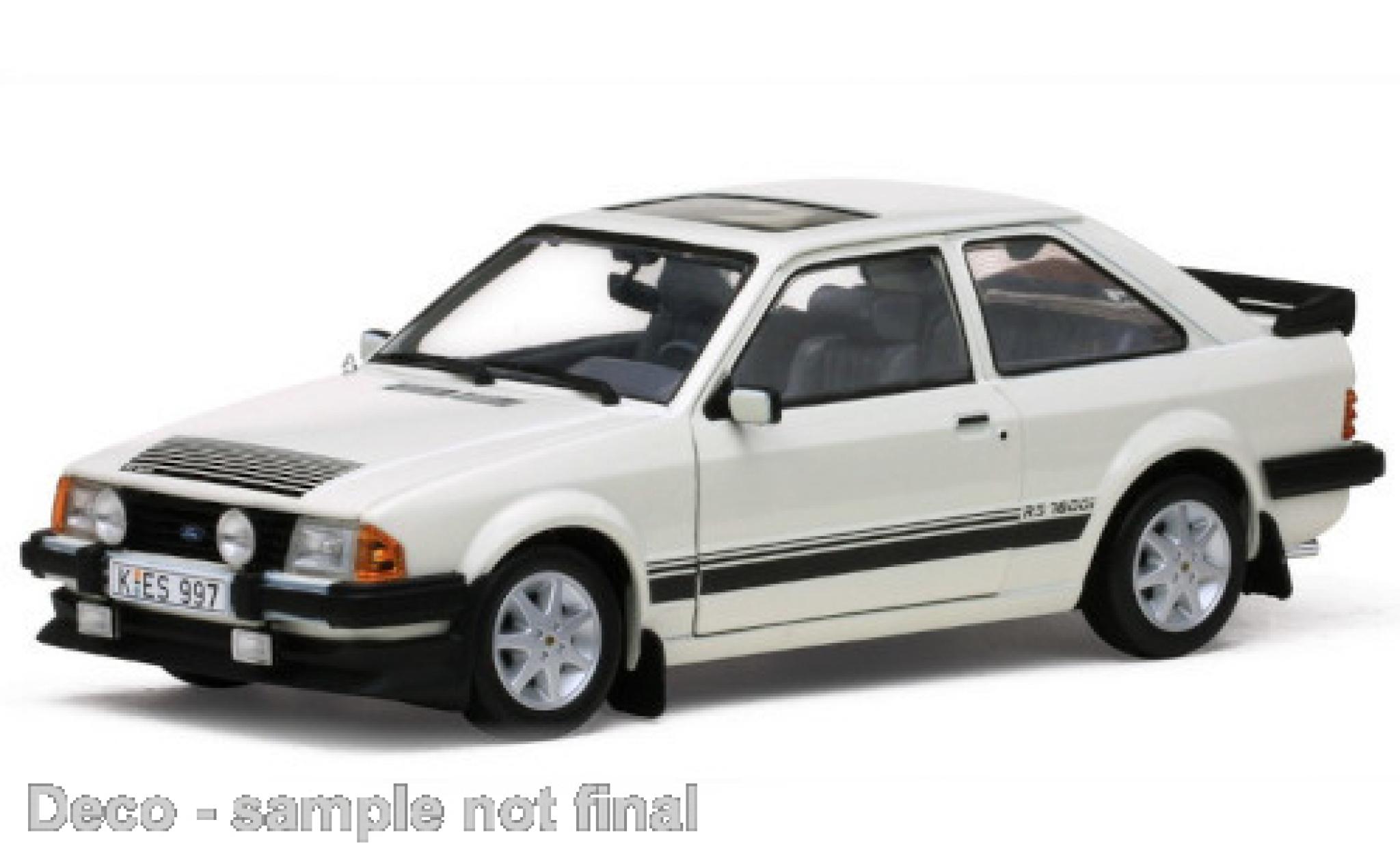 Ford Escort 1/18 Sun Star MKIII RS 1600i white 1984 diecast model cars