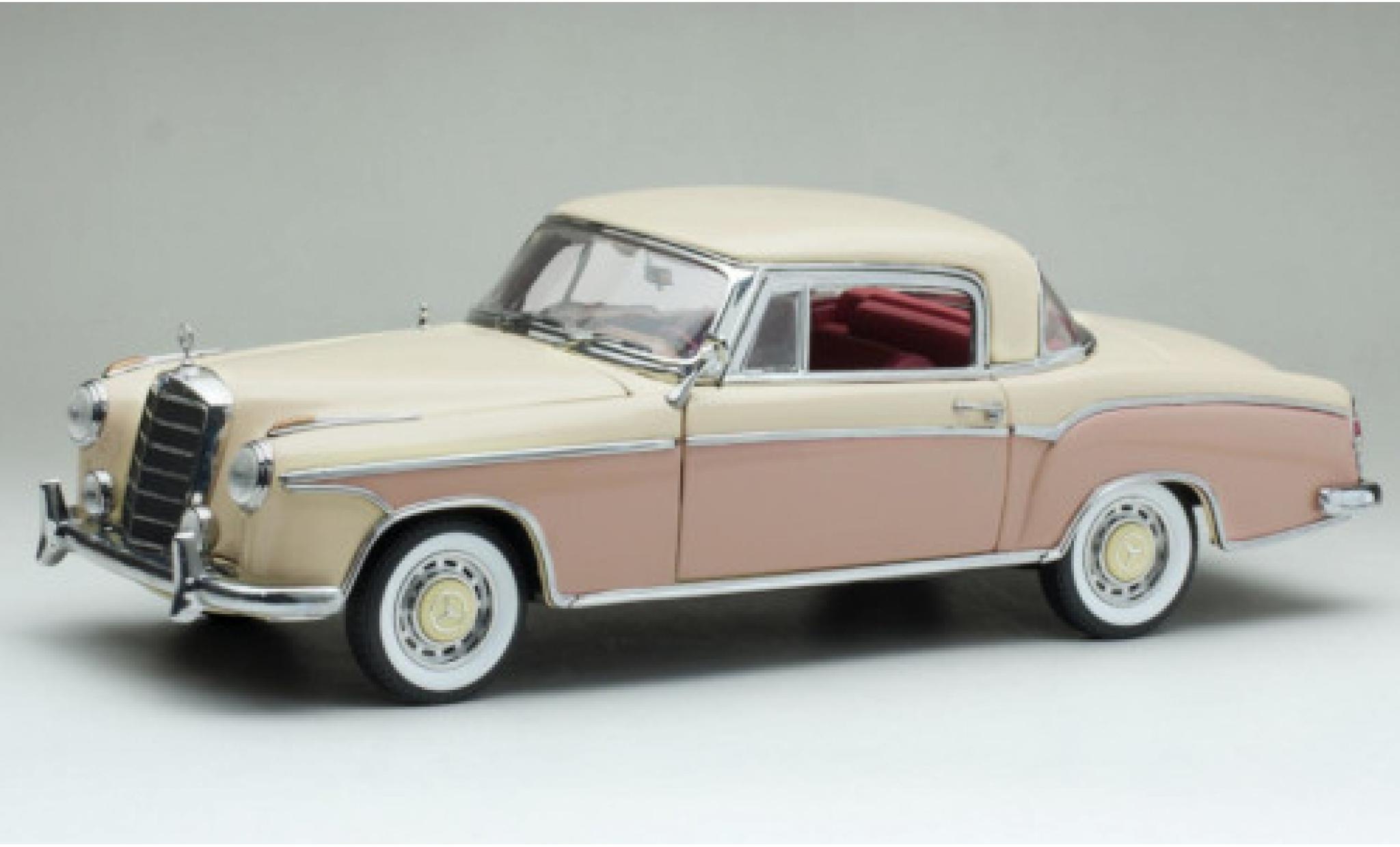 Mercedes CLA 1/18 Sun Star 220 SE Coupe (W128) beige clair/pink 1958 diecast model cars