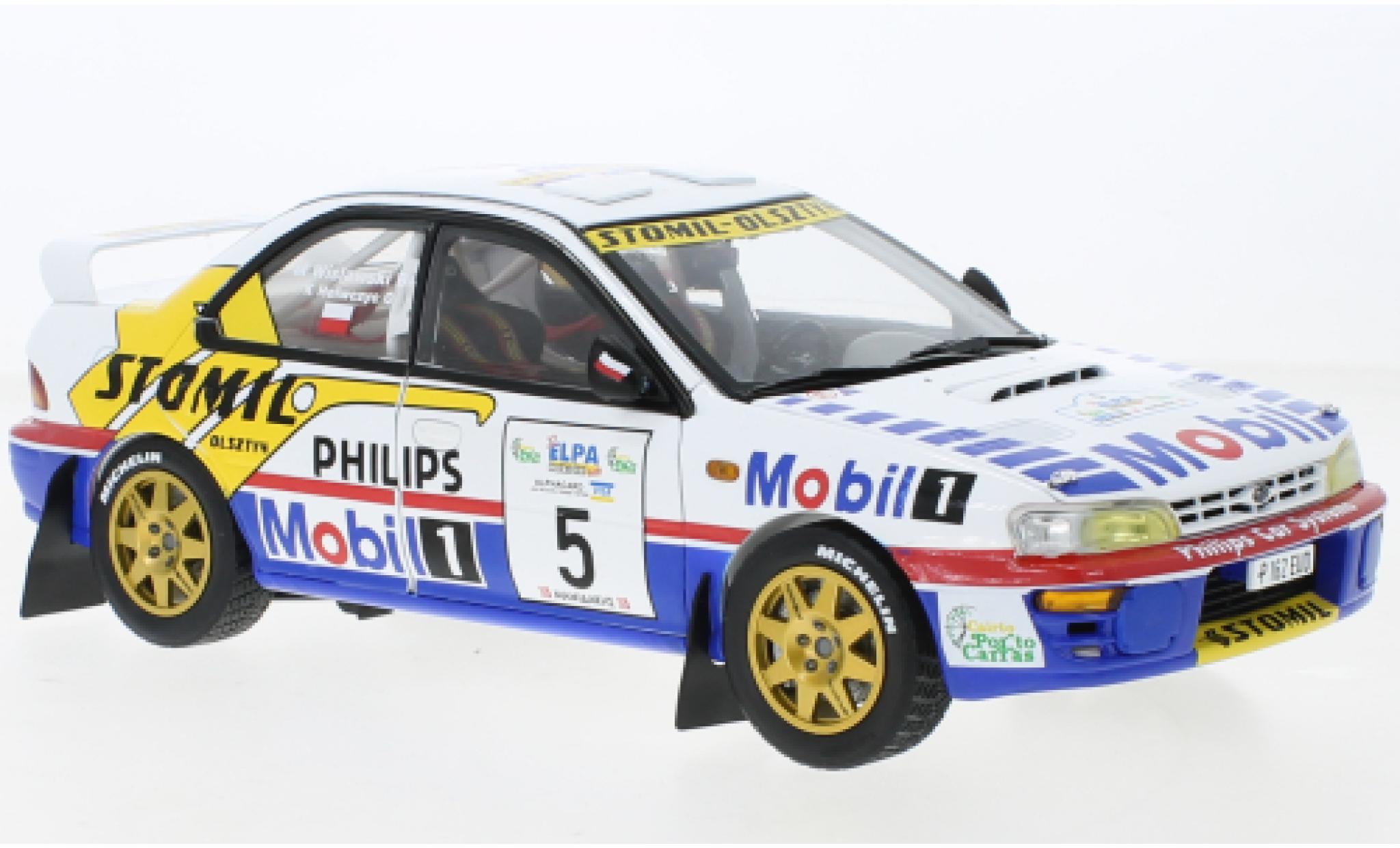 Subaru Impreza 1/18 Sun Star 555 No.5 Mobil 1 Elpa Rally Halkidiki 1997 diecast model cars
