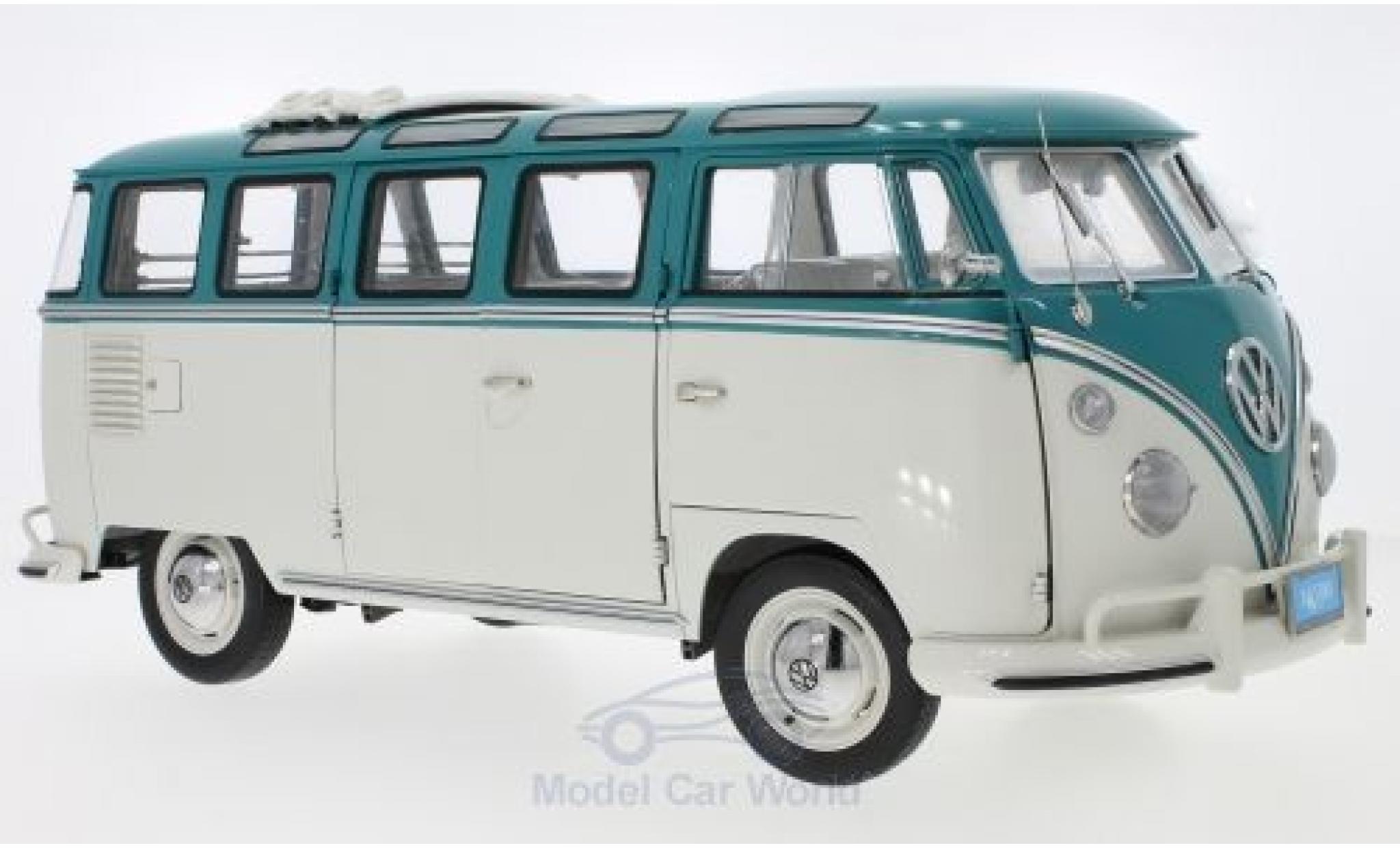 Volkswagen T1 1/18 Sun Star Samba Bus t&uuml;rkis/grey 1962 diecast model cars