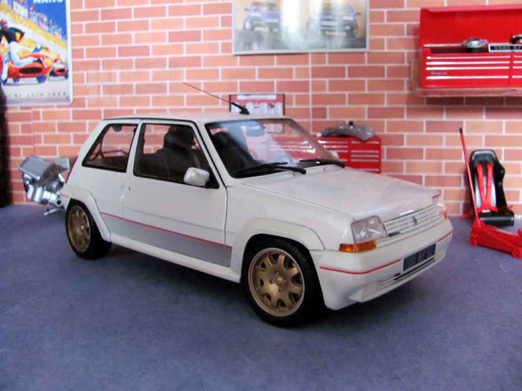 Renault 5 Phase 1 GT Turbo 1 white jantes clio williams 1/18 Norev