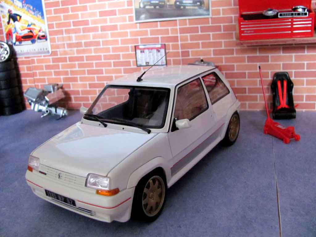 Renault 5 Phase 1 GT Turbo 1 white jantes clio williams 1/18 Norev