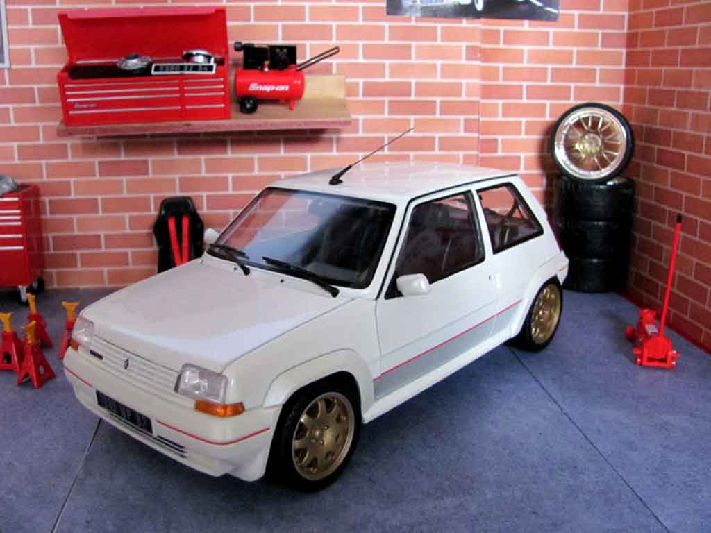 Renault 5 1/18 Norev GT Turbo phase 1 white jantes clio williams diecast model cars