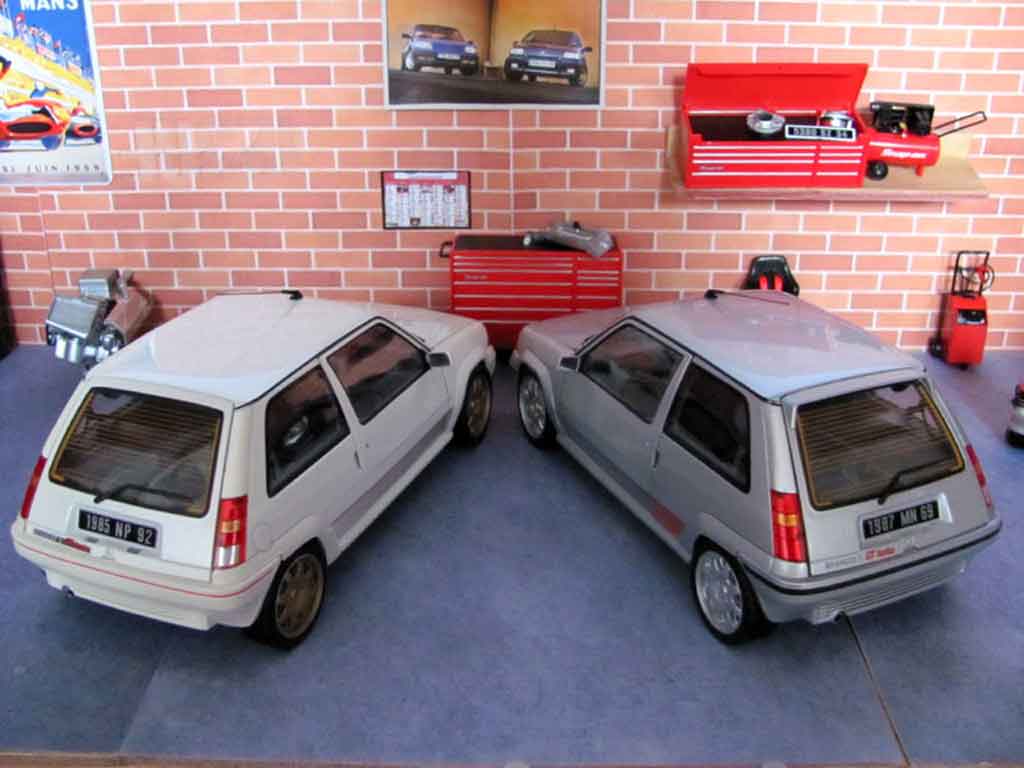 Renault 5 Phase 1 GT Turbo 1 white jantes clio williams 1/18 Norev
