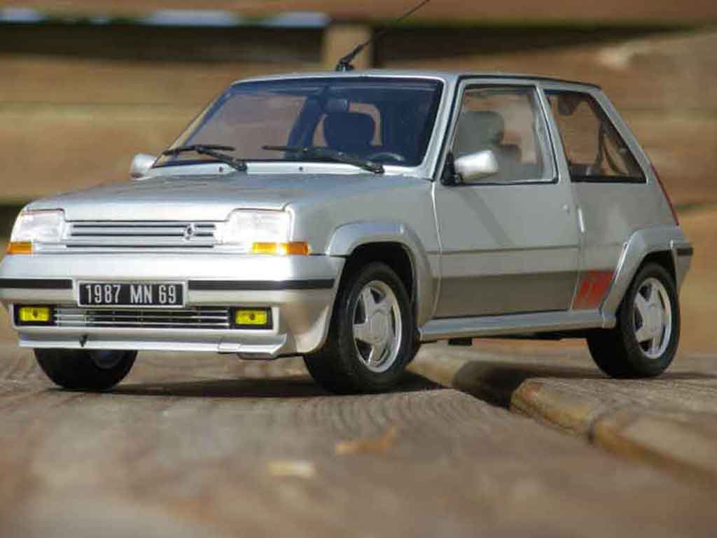 Renault 5 1/18 Norev GT Turbo phase 2 grey diecast model cars
