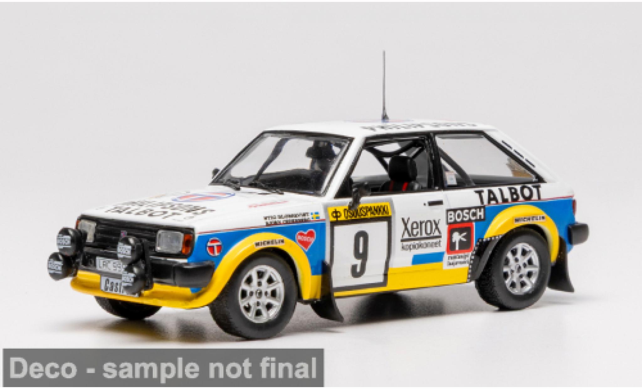 Talbot Sunbeam 1/43 IXO Lotus 1000 Lakes Rally 1981 #9 S.Blomqvist/B.Cederberg 1:43 diecast model cars