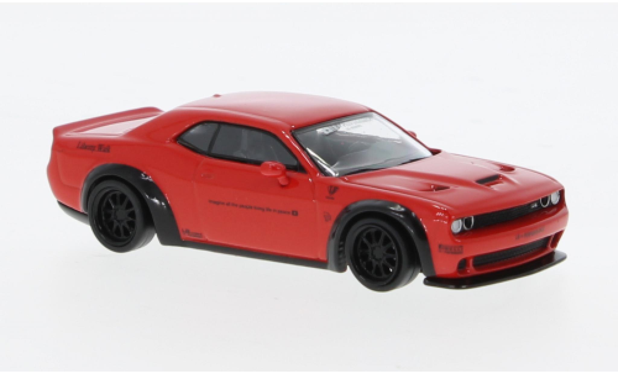 Dodge Challenger 1/64 Tarmac Works SRT Hellcat LB-Works red 1:64 diecast model cars