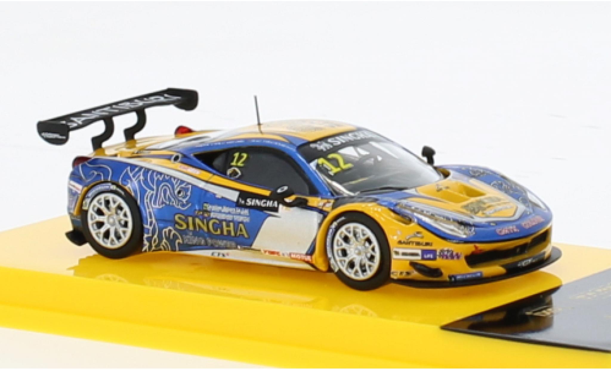 Ferrari 458 1/64 Tarmac Works Italia GT3 No.12 GT Asia 2016 1:64 diecast model cars
