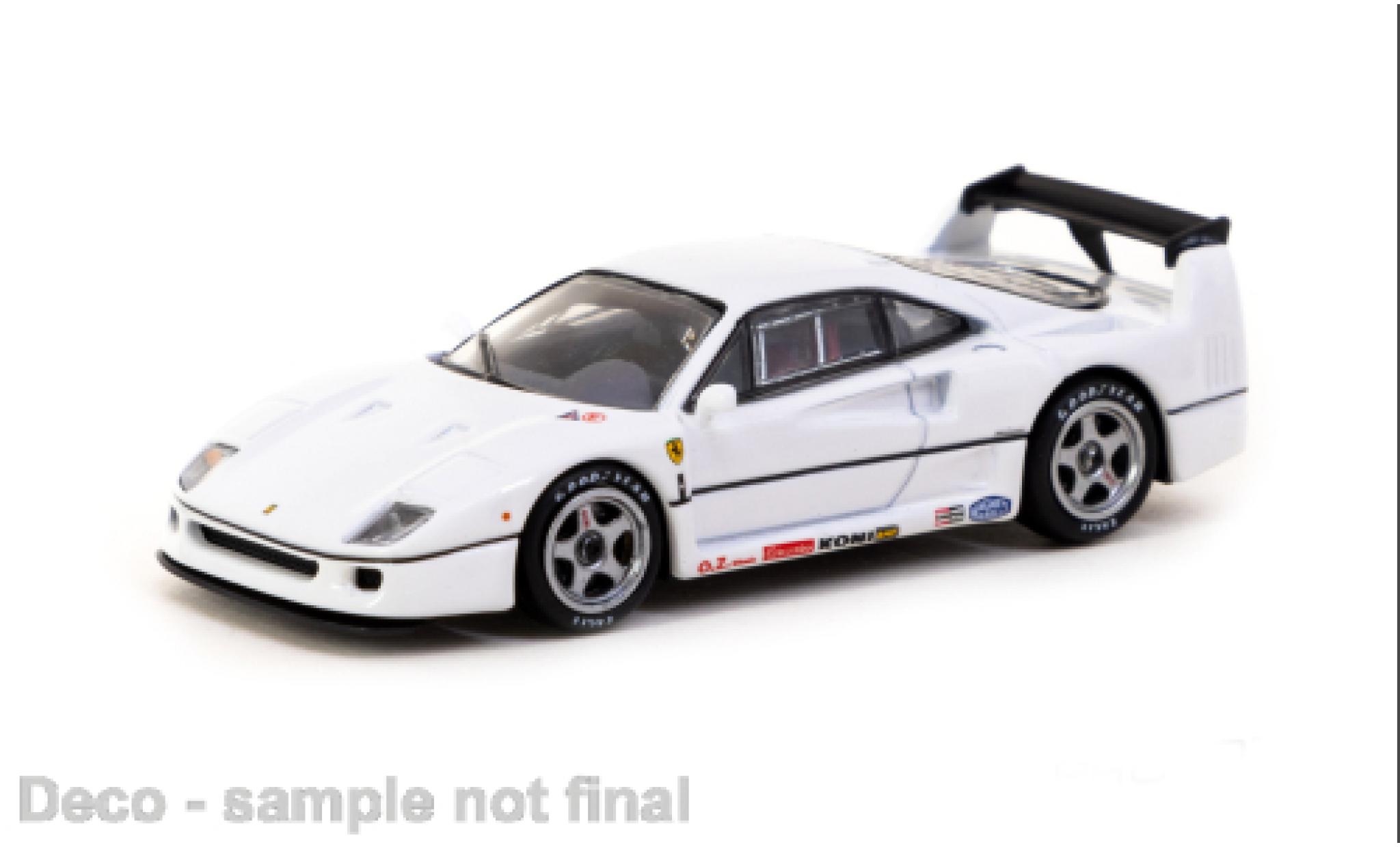 Ferrari F40 1/64 Tarmac Works Lightweight white 1:64 diecast model cars