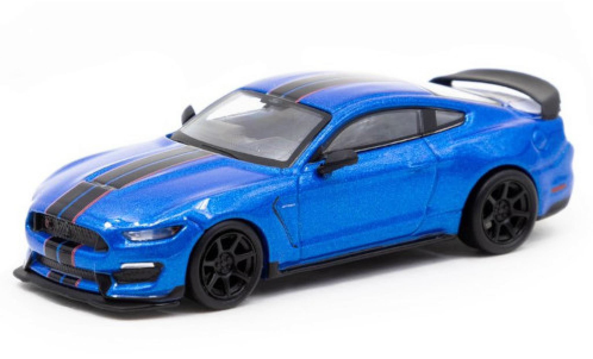 Ford Mustang 1/64 Tarmac Works Shelby GT350R metallic blue/black diecast model cars