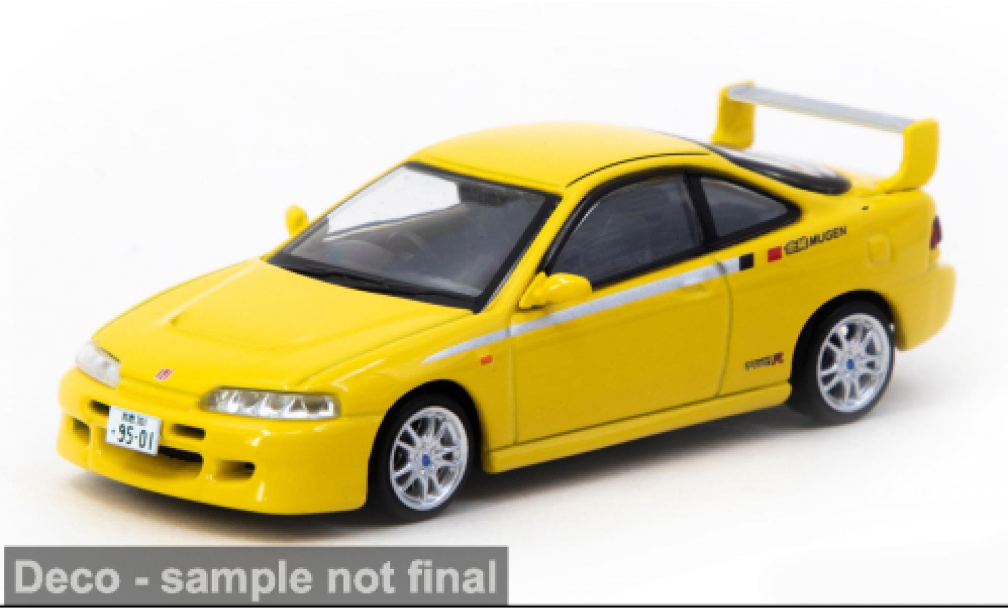 Honda Integra 1/64 Tarmac Works Type R DC2 Mugen yellow 1:64 diecast model cars