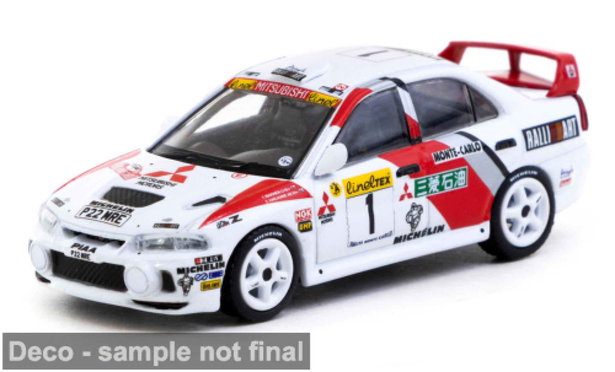 Mitsubishi Lancer 1/64 Tarmac Works GSR Evolution IV white Rally WM Monte Carlo #1 1:64 diecast model cars