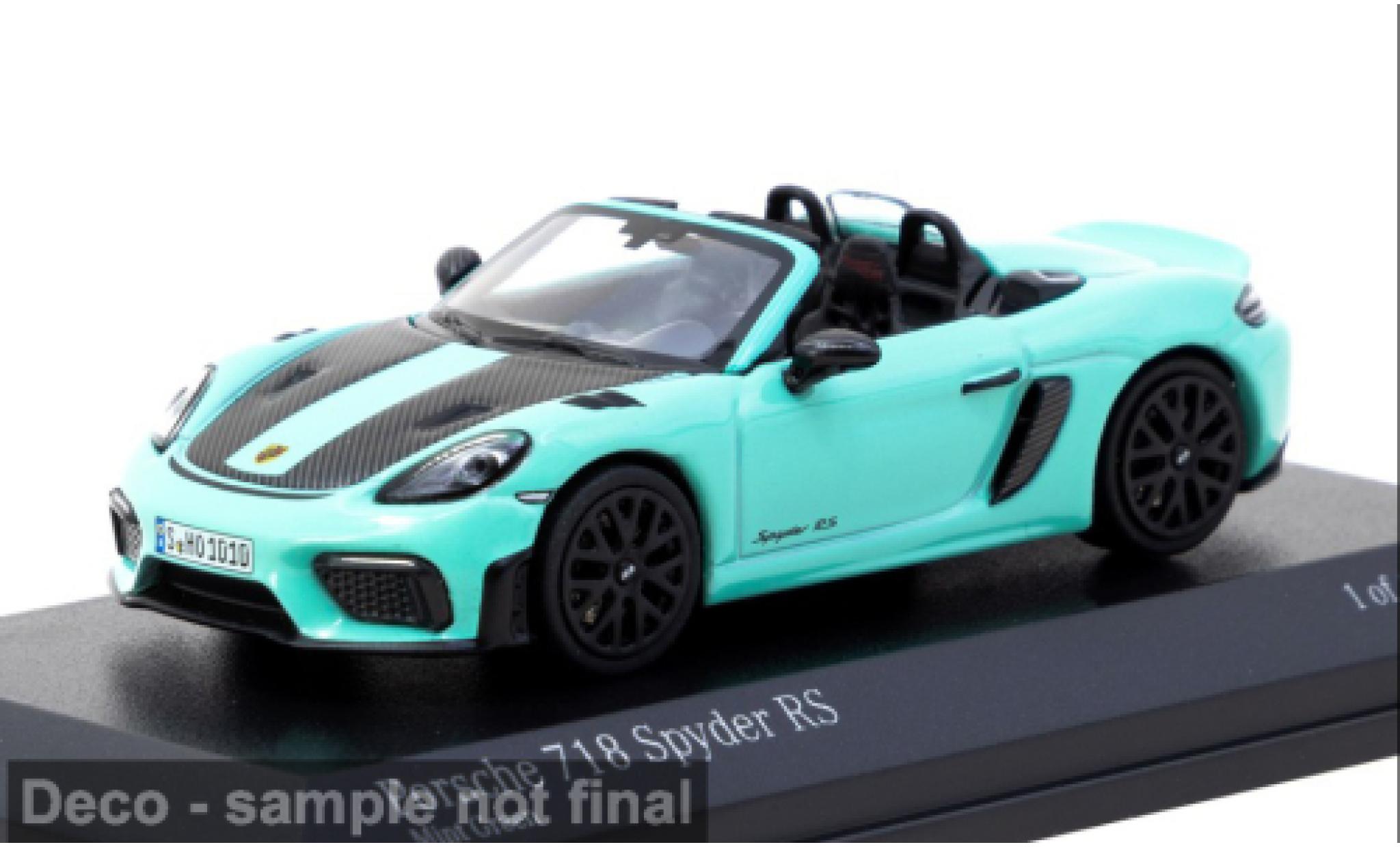 Porsche 718 1/64 Tarmac Works Spyder RS t&uuml;rkis/black 1:64 diecast model cars