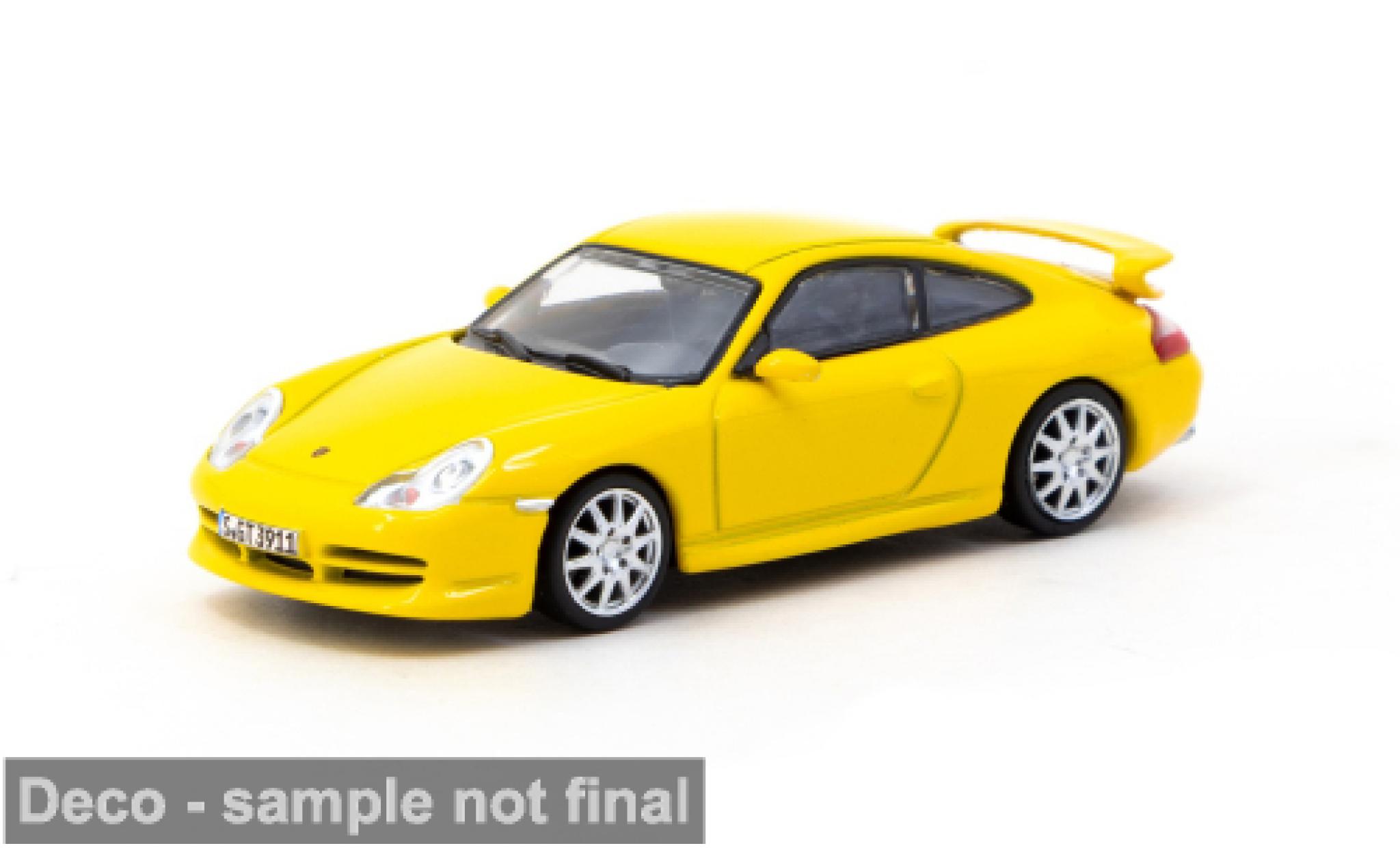 Porsche 996 GT3 1/64 Tarmac Works 911  yellow 1:64 diecast model cars