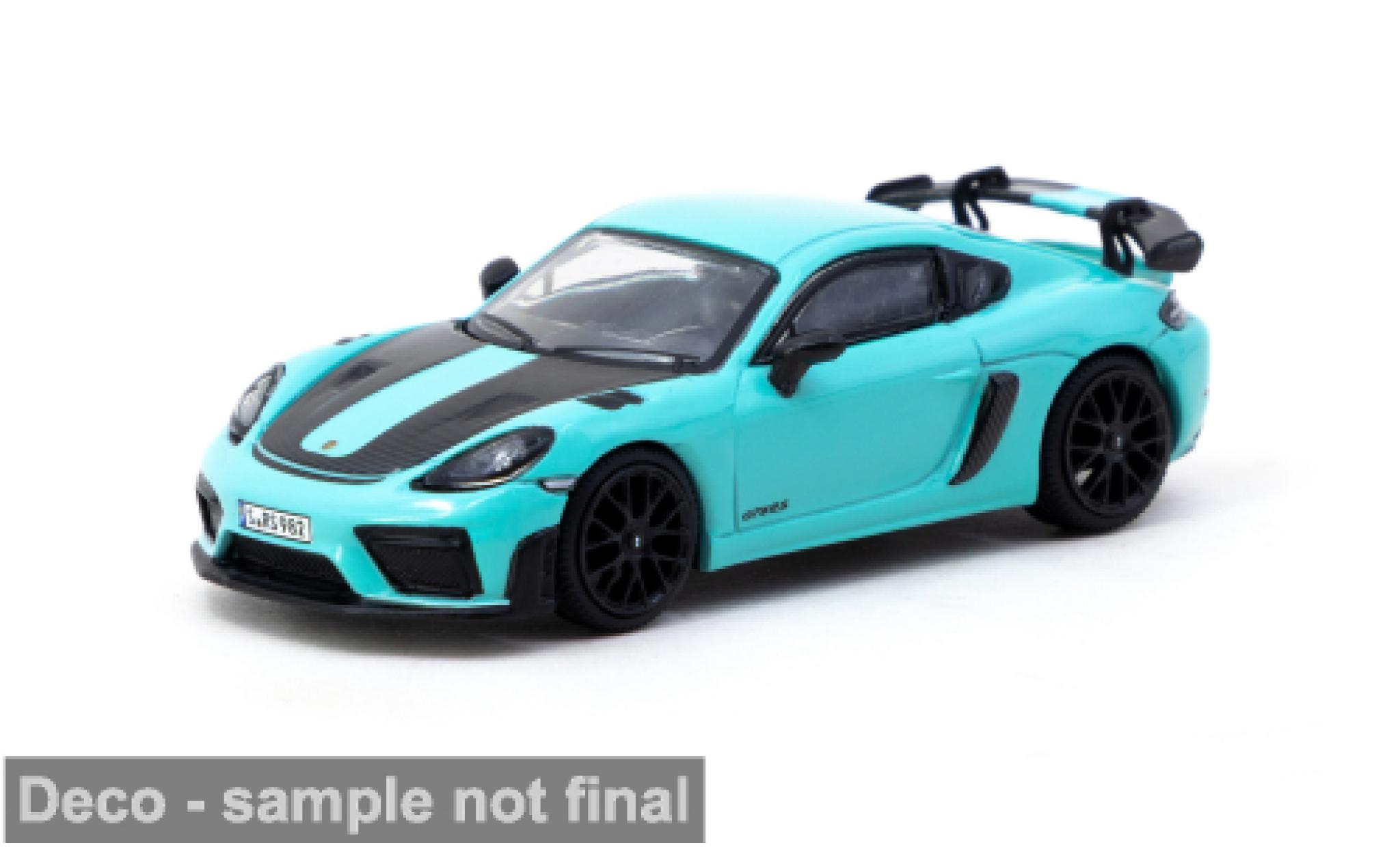 Porsche Cayman GT4 1/64 Tarmac Works RS t&uuml;rkis/black 1:64 diecast model cars